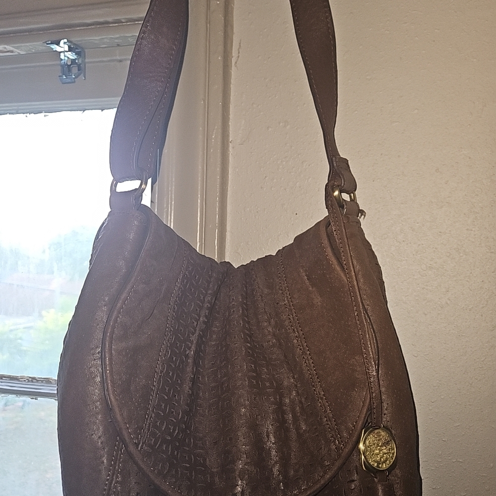 Vince Camuto Brown Hobo Bag with Slouchy Design